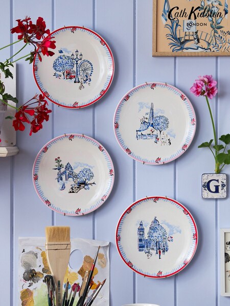 Cath Kidston Set of 4 Cream London Side Plates (605542) | €52