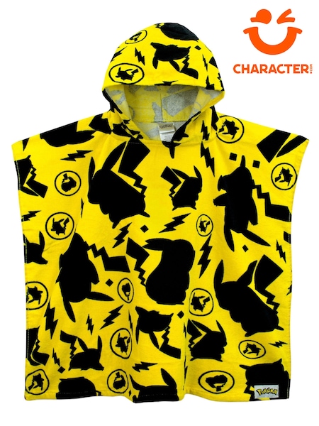 Character Yellow Pokemon 100% Cotton Hooded Swim & Beach Towel Poncho (605899) | €23