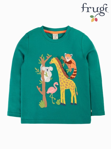 Green - Frugi Adventure Applique Top