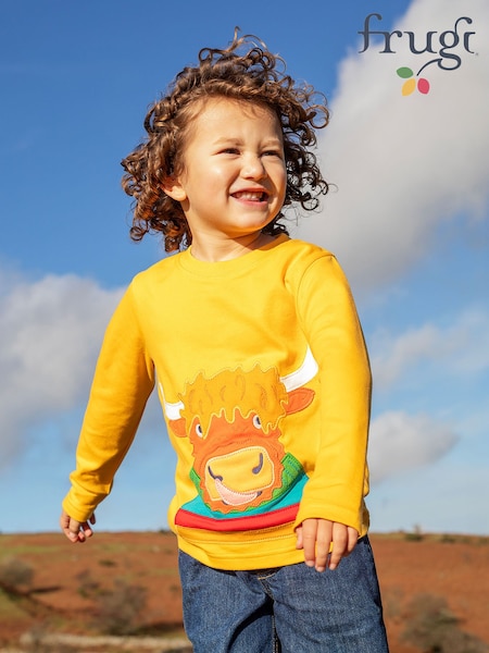 Yellow - Frugi Halloween Adventure Circular Top
