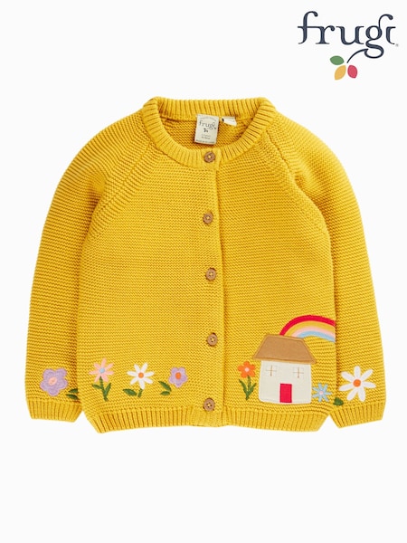 Yellow - Frugi Colby Cardigan
