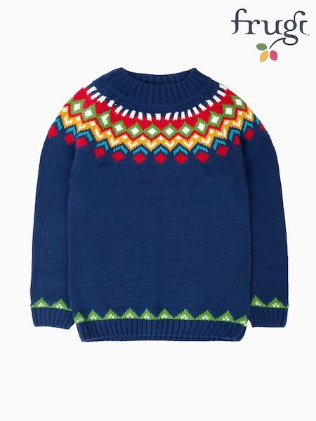 Blau - Frugi Fyfe Strickpullover