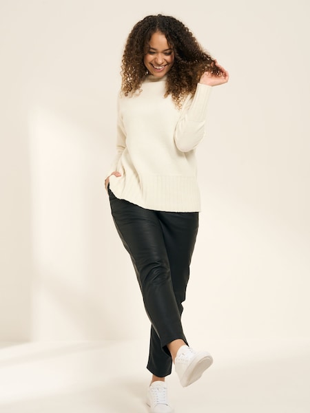 Truly White Funnel Neck Jumper (607095) | €42