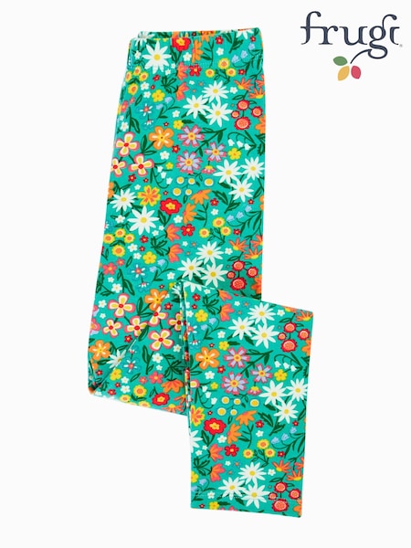 Blå - Frugi Libby Trykte Leggings