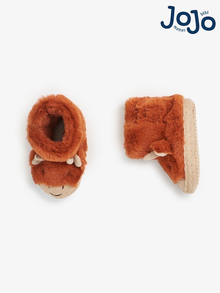 JoJo Maman Bébé Rust Boys' Highland Cow Slipper Boots (607262) | €30
