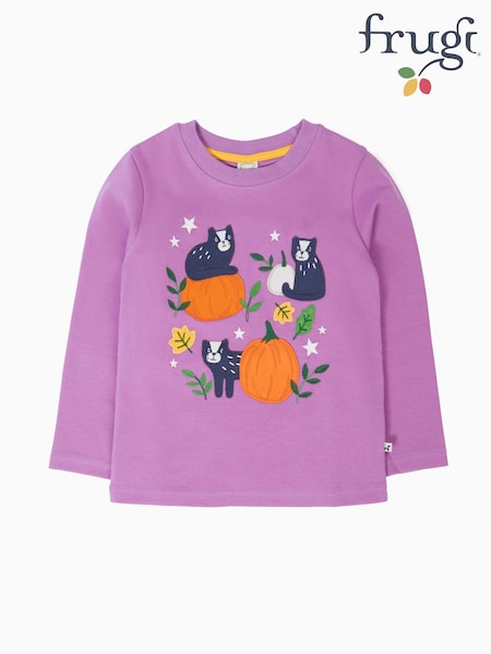 Purple - Frugi Adventure Applique Top