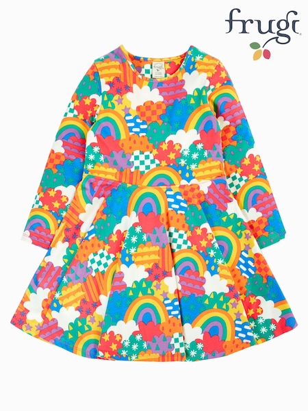 Blue - Frugi Sofia Skater Dress