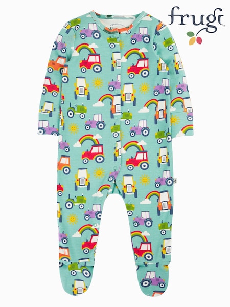 Blue - Frugi Lovely Babygrow