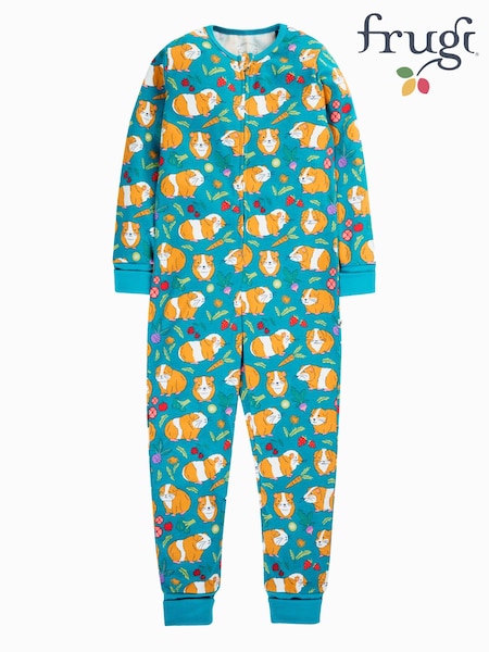 Blue - Frugi Zelah Zip Up All-in-one