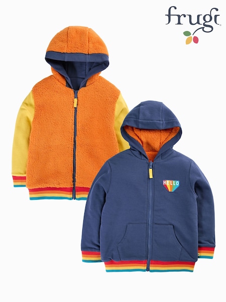 Կապույտ - Frugi Helston Reversible Hoodie