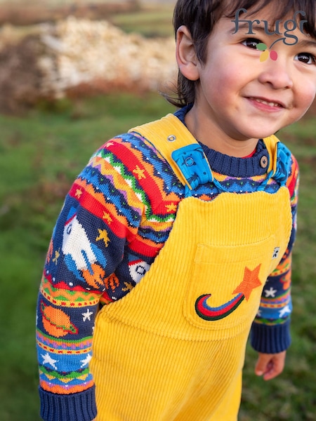 Blue - Frugi Fowey Fairisle Knitted Jumper