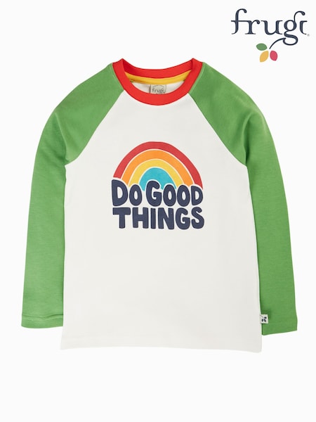 White - Frugi Tamar Raglan Top