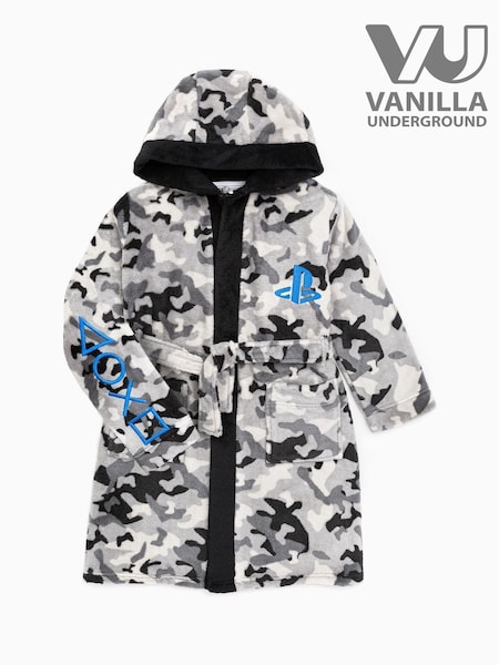 Harmaa PlayStation - Vanilla Underground Unisex Kids Fleece Dressing Gown Robe (607703) | €39