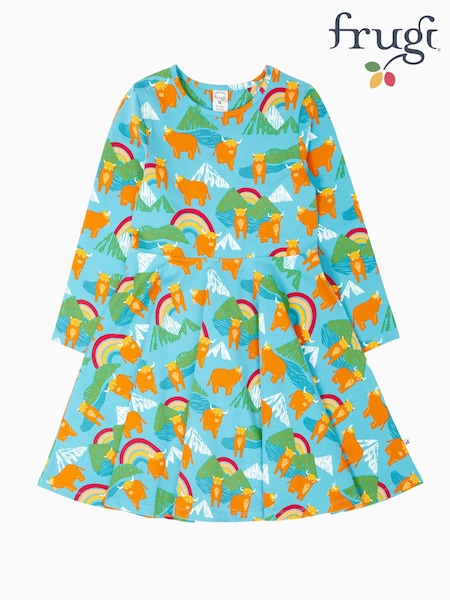 Blue - Frugi Sofia Skater Dress
