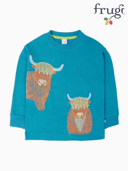 Blau - Frugi Owen Besticktes Oberteil