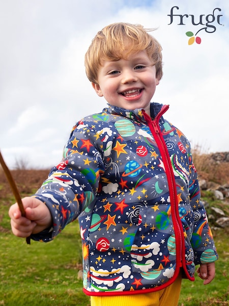 כחול - Frugi קפוצ'ון כרבול עם רוכסן