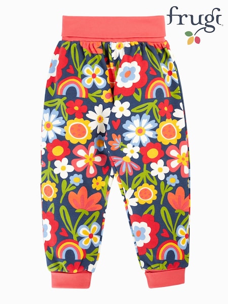 Blue - Frugi Piper Printed Parsnip Joggers