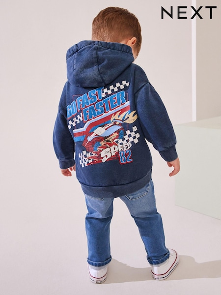 أزرق داكن سيارة - 100% Cotton Acid Wash Motorsport Hoodie (3mths-7yrs) (608778) | ‏53 د.إ.‏ - ‏ 60‏ د.إ.
