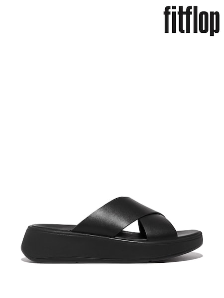 FitFlop F-Mode Leather Flatform Sandals (609142) | AED384