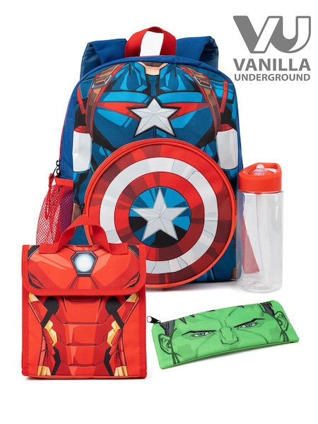 Vanilla Underground Blue Marvel Boys 4 Piece Backpack Set (609475) | €44