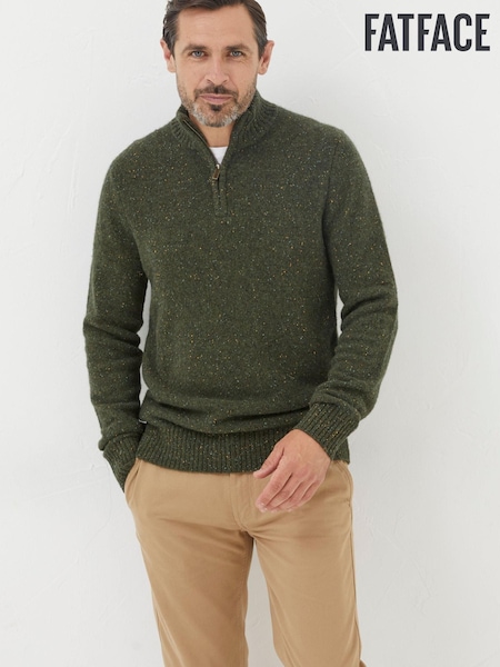 FatFace Green Lambswool Half Neck Jumper (609484) | €47.50