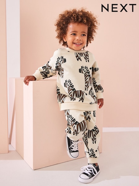 إكرو شكل جلد حمار وحشي - All-Over Print Character 100% Cotton Sweatshirt and Joggers Set (3mths-7yrs) (609486) | ‏60 د.إ.‏ - ‏ 74‏ د.إ.