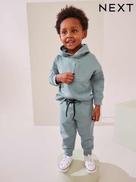 Mineral Blue Utility Hoodie and Joggers Set (3mths-7yrs) (609524) | AED60 - AED74