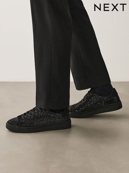 Melns - Regular Jeweled Longline Trainers