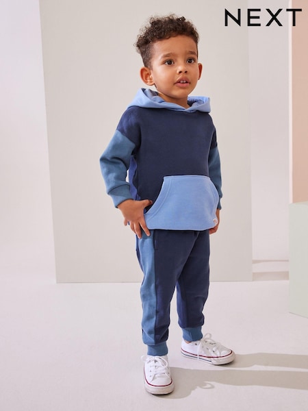 Blue Colourblock Hoodie and Joggers Set (3mths-7yrs) (609632) | €11.50 - €13