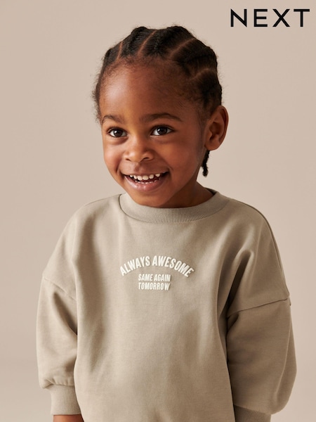 Stone Cement Motorsport Crew Neck Sweatshirt (3mths-7yrs) (609712) | AED35 - AED42