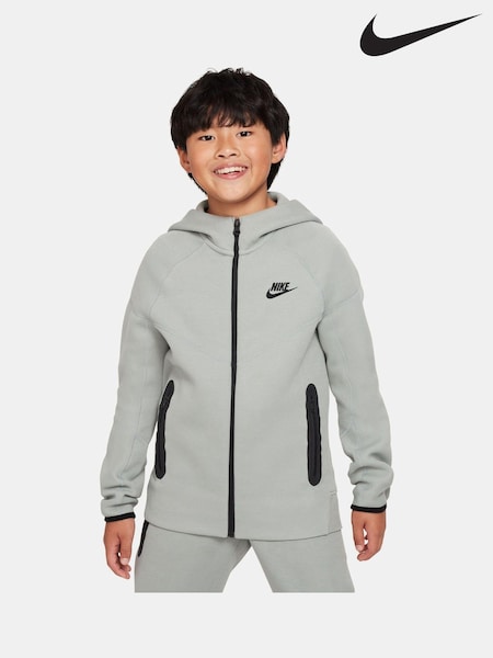 Verde/Gri - Hanorac Nike Tech din fleece cu fermoar (610699) | 346 LEI