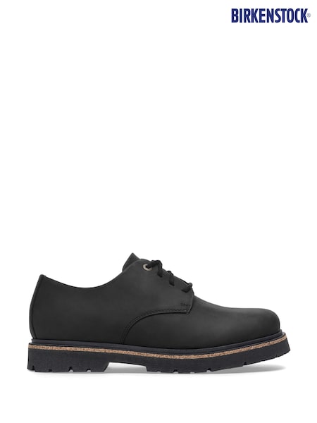 Черный - Birkenstock Highwood Lace Low Oiled Leather Shoes (610705) | €106