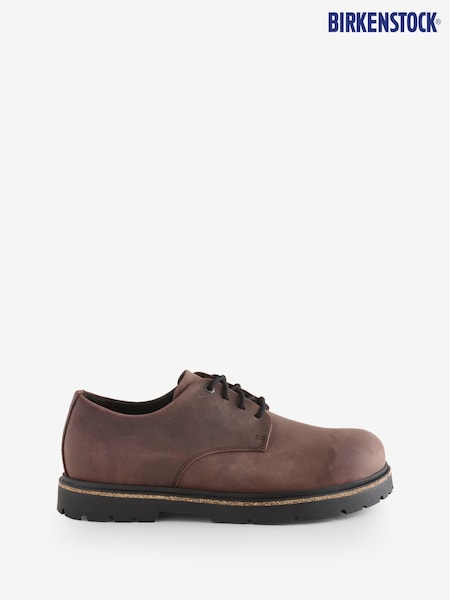 Коричневый - Birkenstock Highwood Lace Low Oiled Leather Shoes (610710) | €106