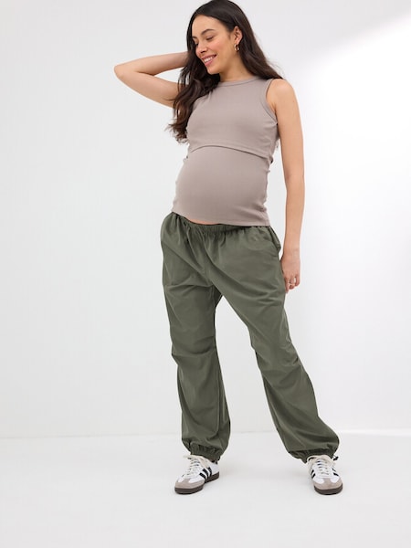 Khaki Green Maternity Utility Cargo Trousers (610848) | €26