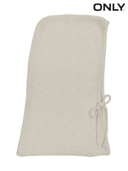 Krem - Only Ribbed Tie Detail Balaclava Hat