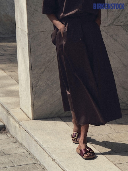 Birkenstock Brown Madrid Big Buckle LEOI Zinfandel Hex Sandals (611371) | €69