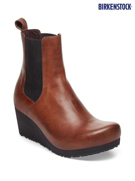 Коричневый - Birkenstock Ebba Slip On Leather Boots (611454) | €185
