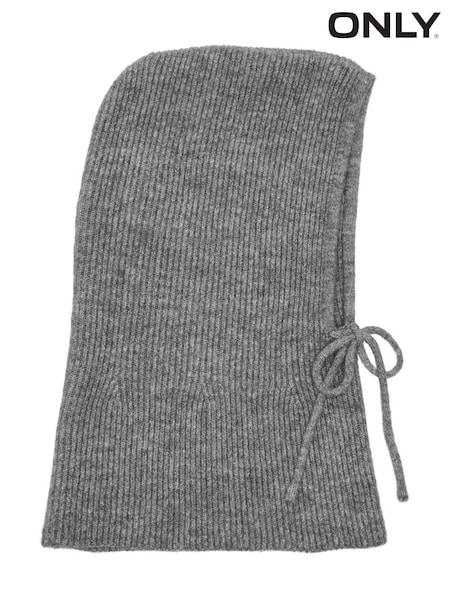 Brun - Only Ribbed Tie Detail Balaclava Hat