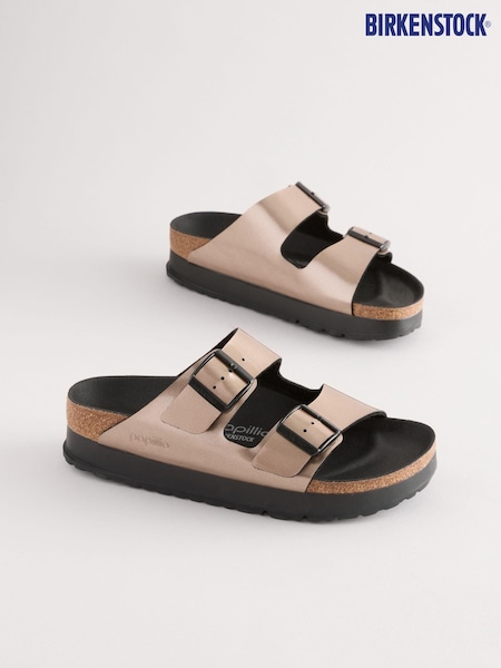 Birkenstock Bronze Arizona Platform Flex Nubuck Sandals (611567) | €73