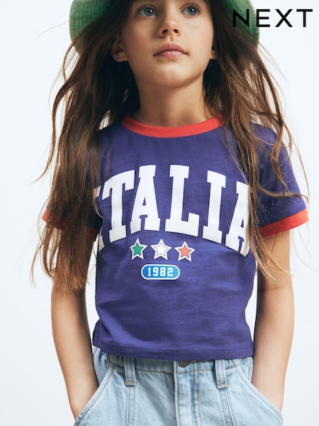 Blue Italia Football Boxy T-Shirt (3-16yrs) (612431) | €7 - €11