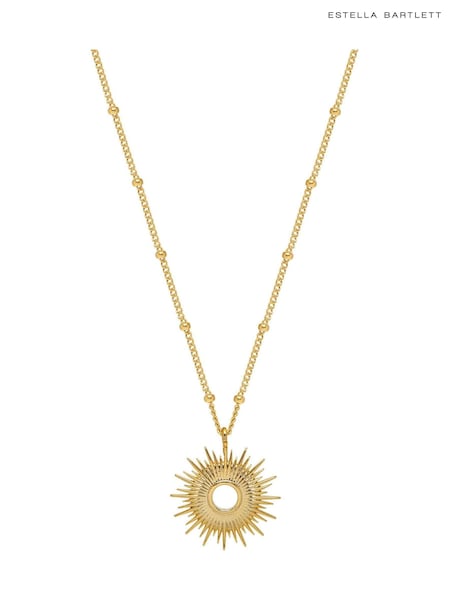 Estella Bartlett Gold Tone Full Sunburst Necklace (613040) | ₪126