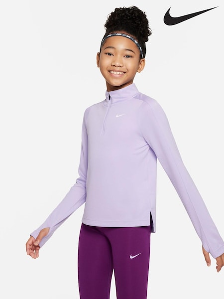 Фиолетово-лавандовый - Nike Dri-FIT Long Sleeve Half Zip Top (613492) | €26