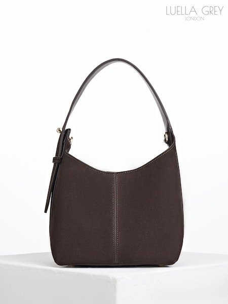 Chocolate Brown - Luella Grey Roxanne Grab Handle Bag
