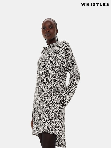 Whistles Helena Fuzzy Squares Black Dress (613869) | €42