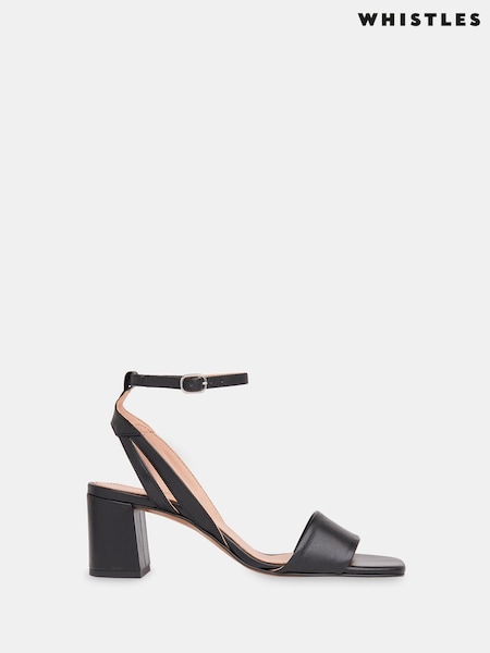 Whistles Black Block Heel Eden Sandals (613891) | €190