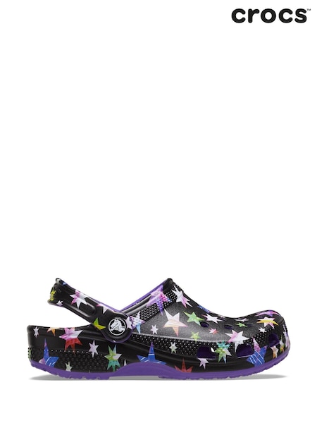 Crocs Black Star Toddler Classic Clogs (614189) | AED102