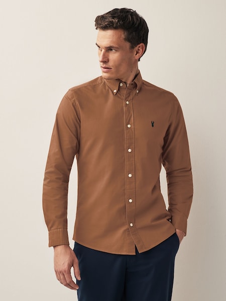Bronz - Slim Fit - Cămașă Oxford cu mânecă lungă (614424) | 99 LEI