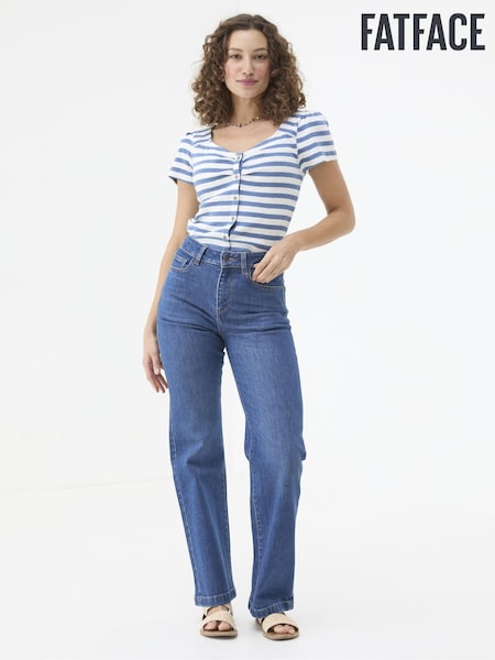 FatFace Elise Indigo Blue Wide Leg Jeans (614450) | €78