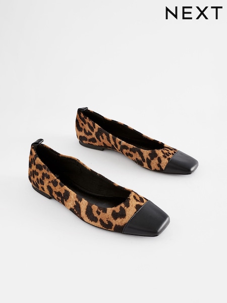 Leopardji potisk - Forever Comfort® Leather Toe Cap Ballerinas Shoes (615299) | € 25