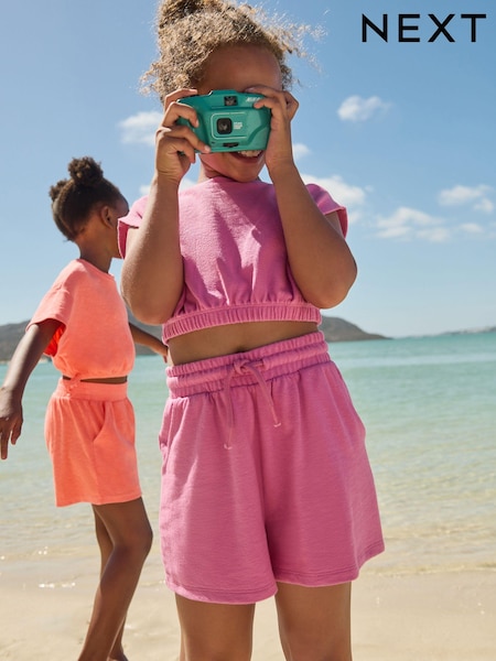 Purple Towelling Top & Shorts Set (3-16yrs) (615309) | €11 - €16